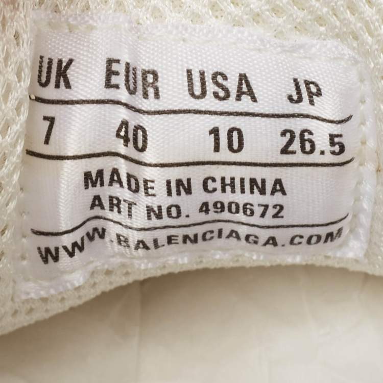 Pre Owned Balenciaga Multicolor Mesh and Nubuck Triple S Sneakers Size 40