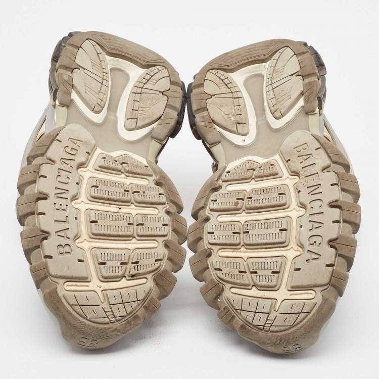 مملوكة مسبقًا Balenciaga Multicolor Faux Leather and Mesh Track Lace Up Sneakers Size 39