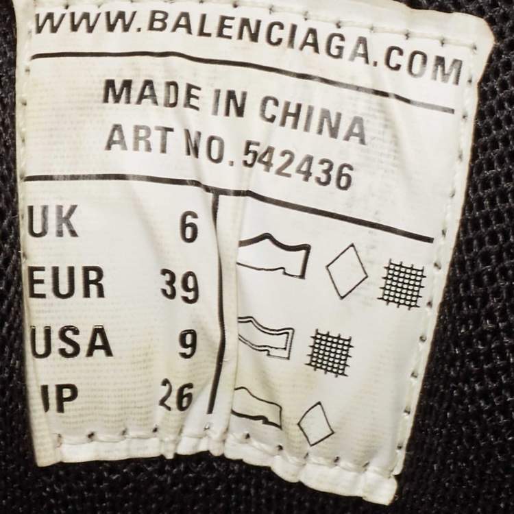 مملوكة مسبقًا Balenciaga Multicolor Faux Leather and Mesh Track Lace Up Sneakers Size 39