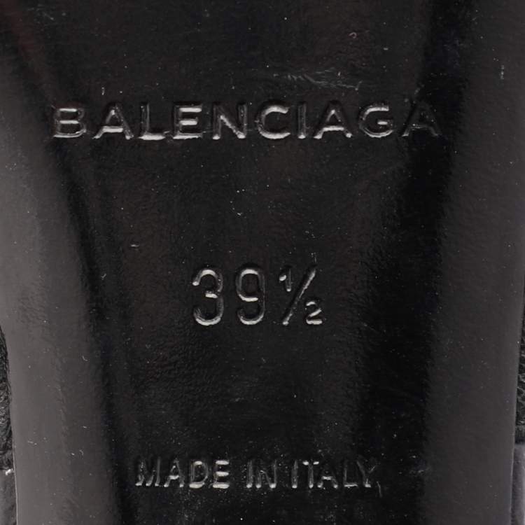 Pre Owned Balenciaga Black Leather Arena Gladiator Sandals Size 39.5