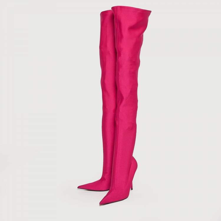 Balenciaga pink boots best sale