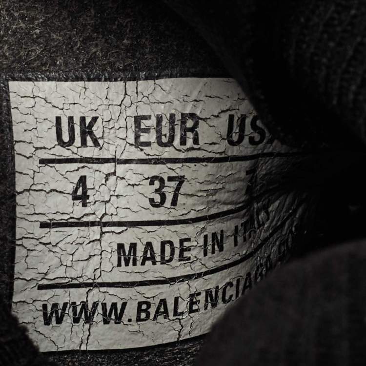مملوكة مسبقًا Balenciaga Black Knit Fabric Speed 2.0 Lace up Sneakers Size 37