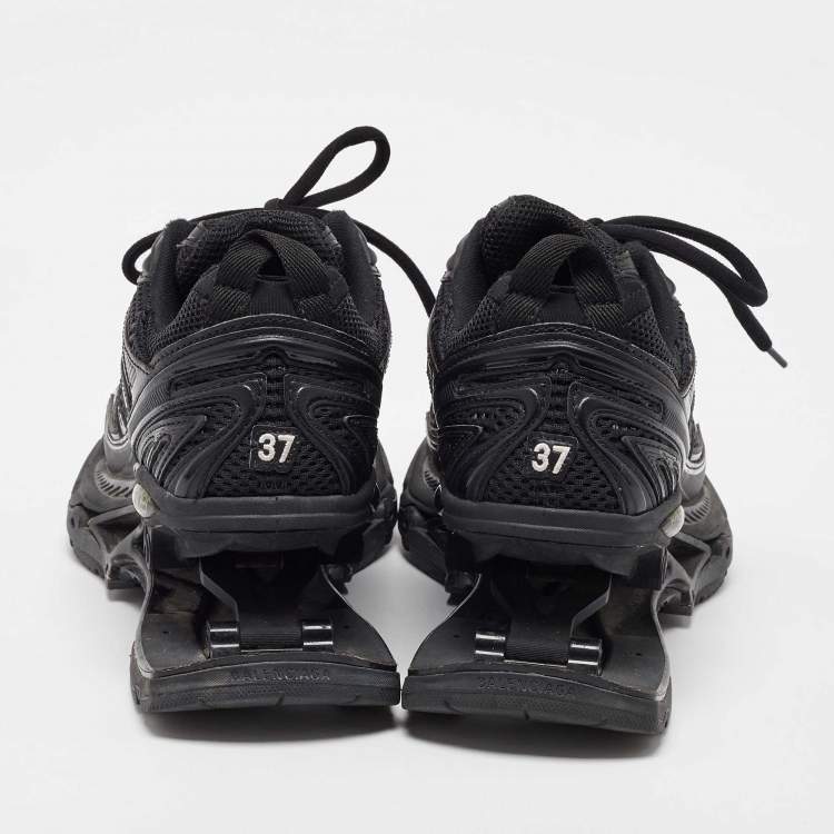 Pre Owned Balenciaga Black Mesh and Faux Leather Xpander Sneakers Size 37