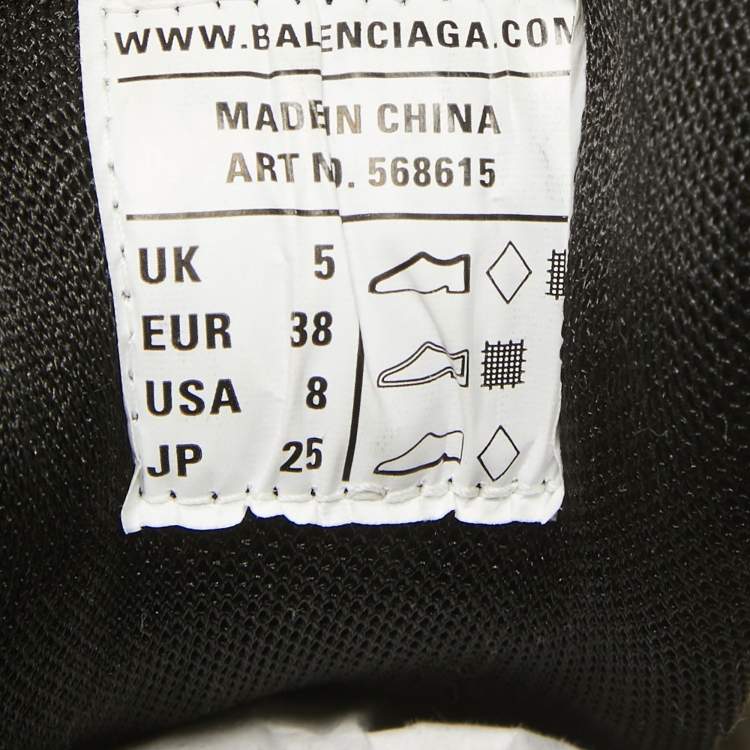 Pre Owned Balenciaga Multicolor Faux Leather and Mesh Track 2 Sneakers Size 38