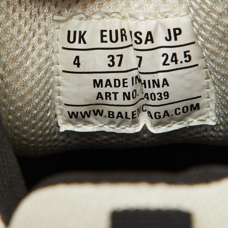 Pre Owned Balenciaga Multicolor Faux Leather and Mesh Triple S Sneakers Size 37
