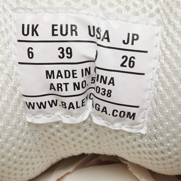 مملوكة مسبقًا Balenciaga Multicolor Faux Leather and Mesh Triple S All Over Logo Lace Up Sneakers Size 39