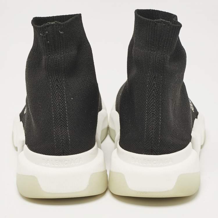 Pre Owned Balenciaga Black Knit Fabric Speed 2.0 LT Sneakers Size 38