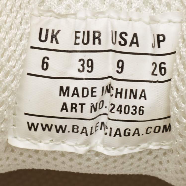 Pre Owned Balenciaga Multicolor Faux Leather and Mesh Triple S Lace Up Sneakers Size 39