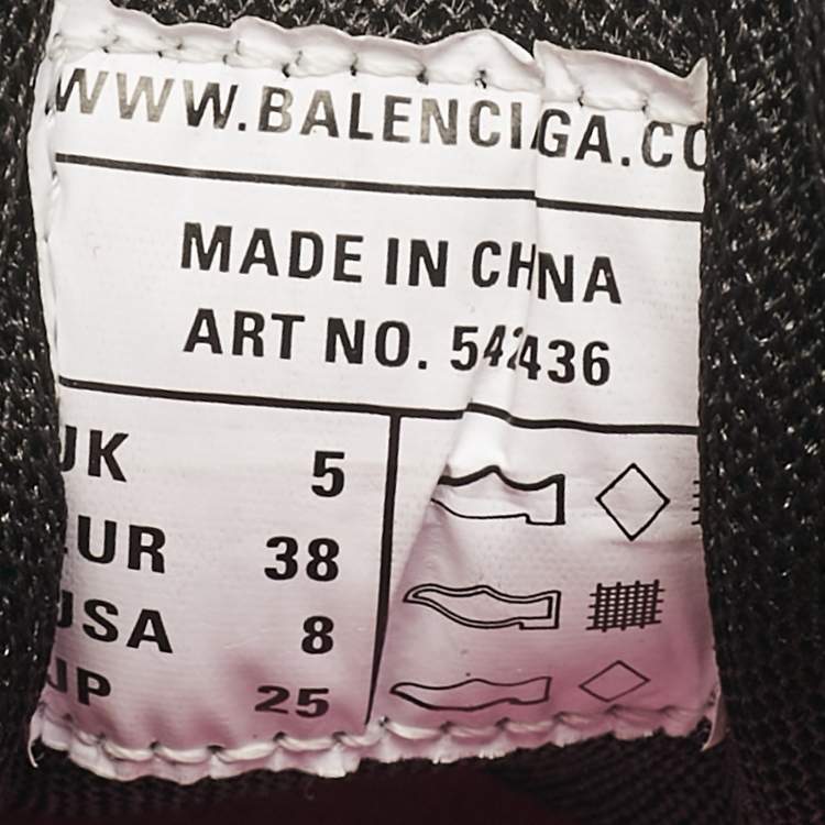 Pre Owned Balenciaga Multicolor Faux Leather and Mesh Track Sneakers Size 38