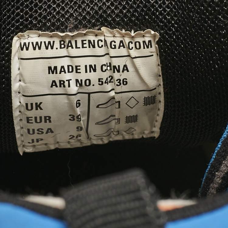 Pre Owned Balenciaga Multicolor Mesh And Synthetic Leather Track 2 Low Top Sneakers Size 39