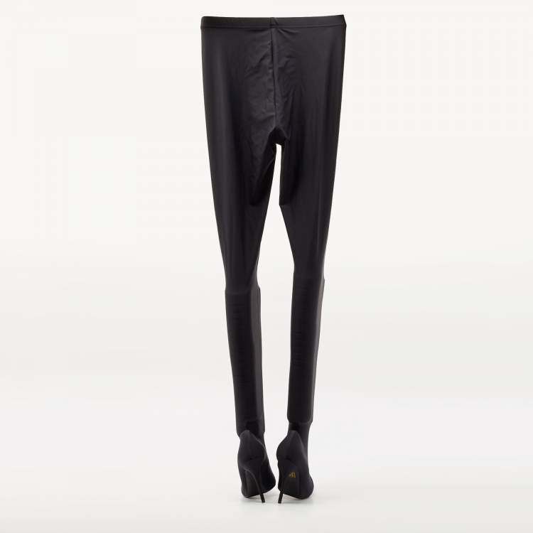 Pre Owned Balenciaga Black Stretch Fabric Pantalegging Pumps Size 37