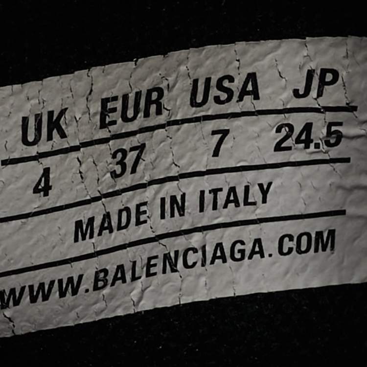 Pre Owned Balenciaga Black Fabric Speed Trainer High Sneakers Size 37