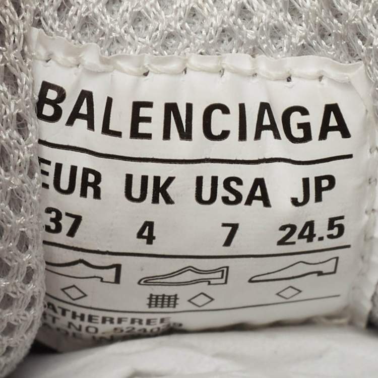 مملوكة مسبقًا Balenciaga Grey Suede Crystal Embellished Triple S Sneakers Size 37