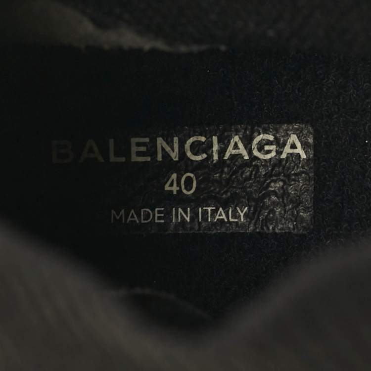 Pre Owned Balenciaga Black Knit Fabric Speed Trainer Sneakers Size 40