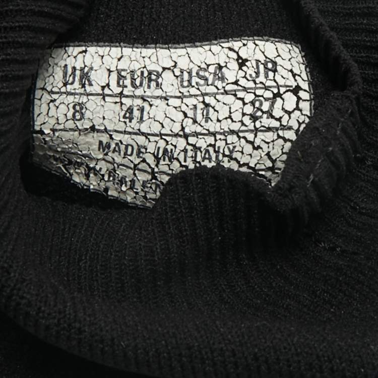 Pre Owned Balenciaga Black  Knit Fabric Speed Trainer High Top Sneakers Size 41