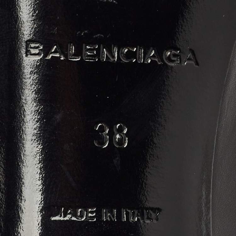 Pre Owned Balenciaga Black Leather Bistrot Mules Size 38