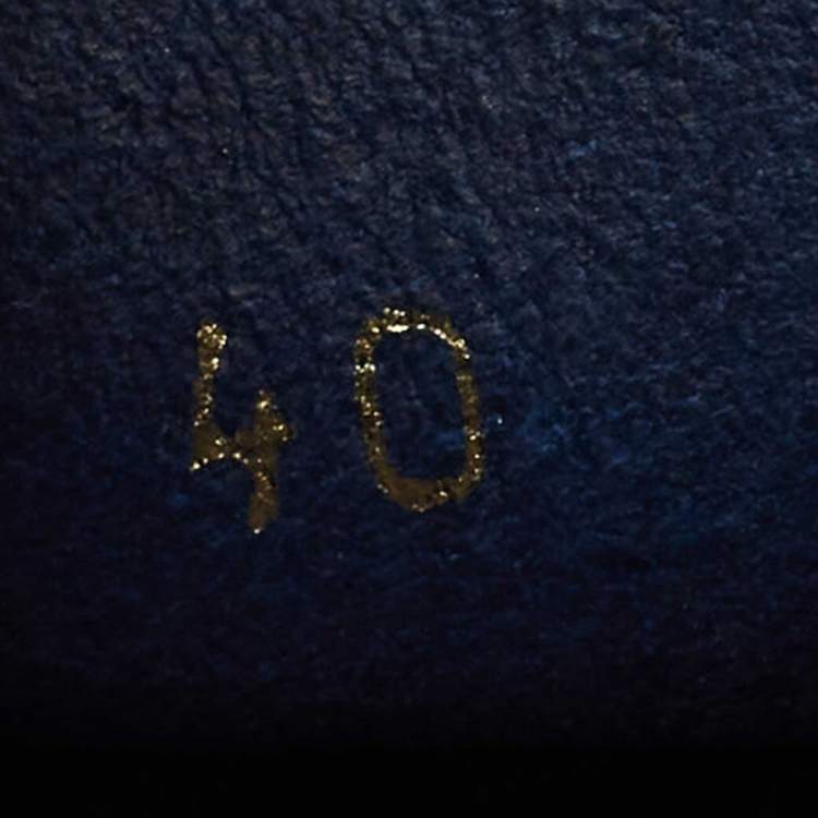 Pre Owned Balenciaga Blue Suede Espadrille Flats Size 40