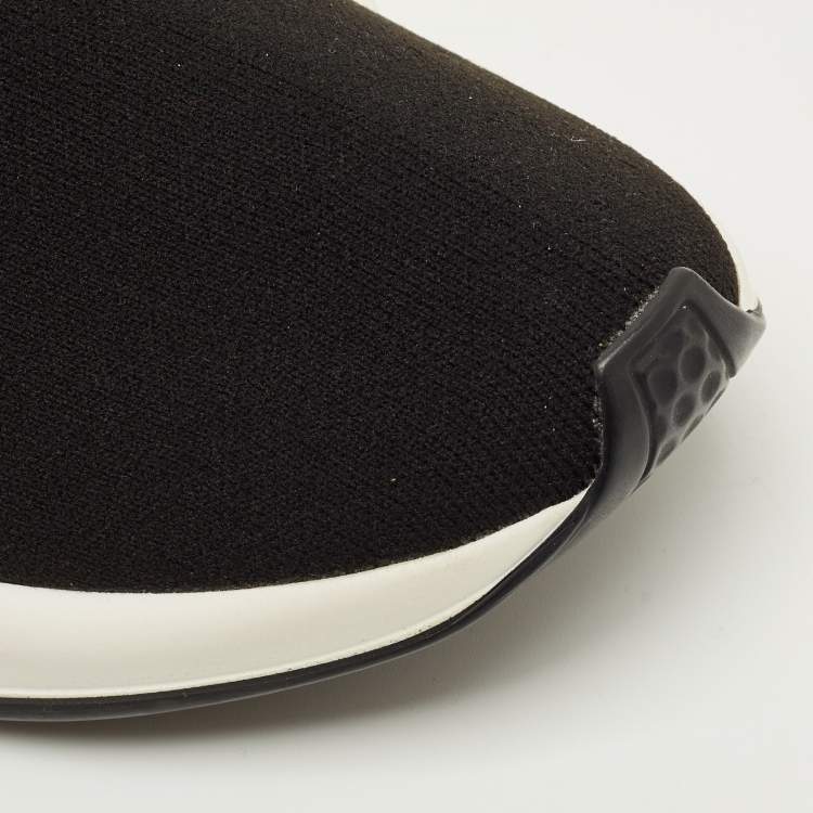 Pre Owned Balenciaga Speed Trainer Size 37 Black Knit Fabric High Top Sneakers