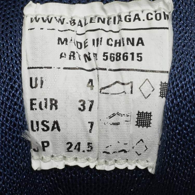 Pre Owned Balenciaga Multicolor Faux Leather and Mesh Track 2 Sneakers Size 37