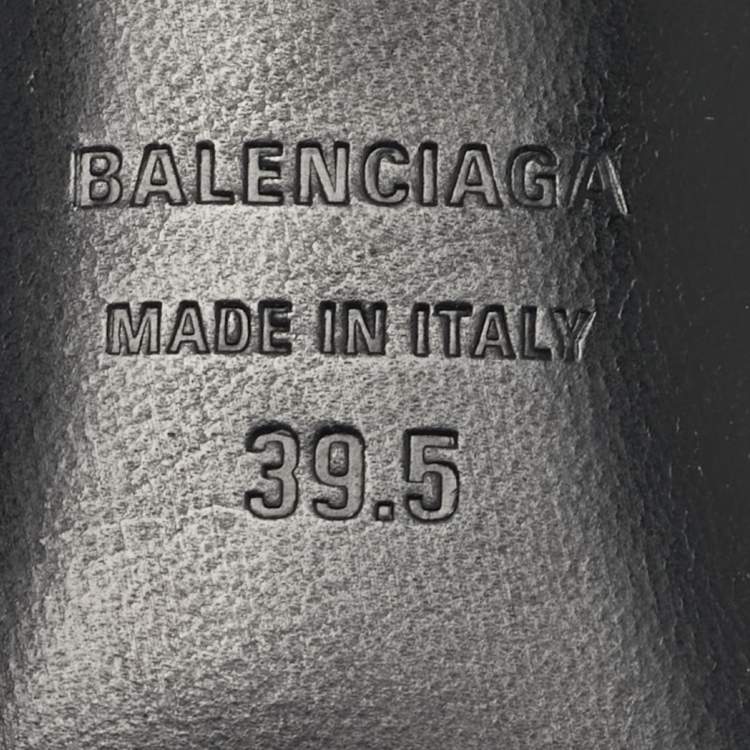 Pre Owned Balenciaga Metallic Leather Knife BB Pointed Toe Pumps Size 39.5