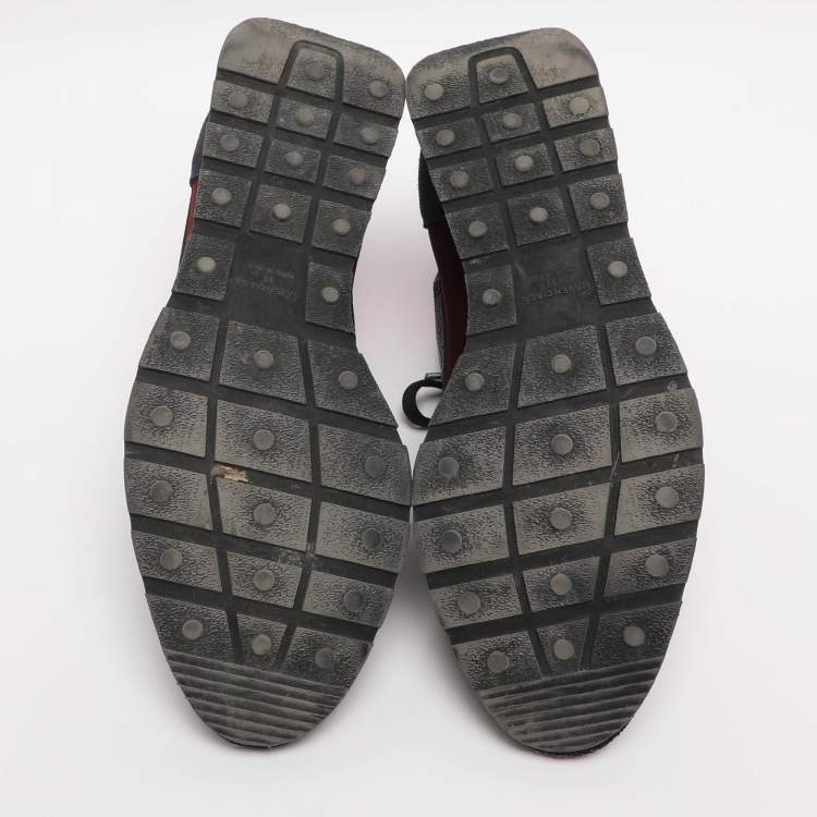 Pre Owned Balenciaga Multicolor Leather And Mesh Race Runner Low Top Sneakers Size 39