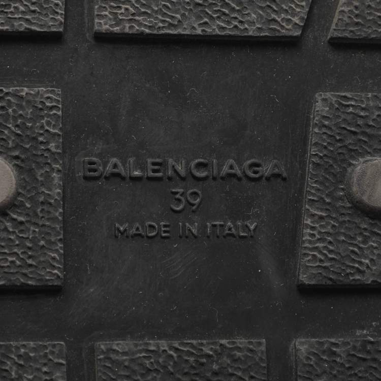 Pre Owned Balenciaga Multicolor Leather And Mesh Race Runner Low Top Sneakers Size 39