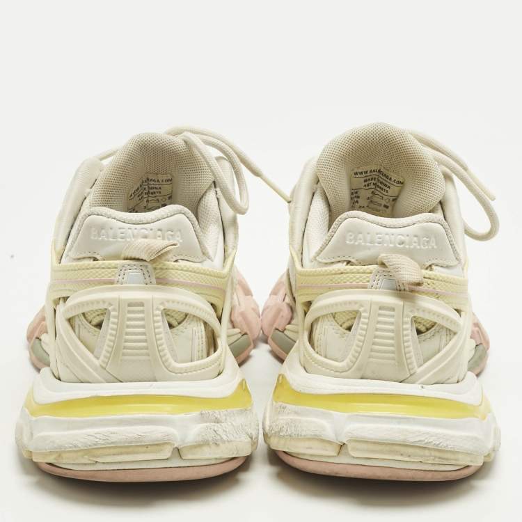 Pre Owned Balenciaga Multicolor Faux Leather and Mesh Track 2 Sneakers Size 37