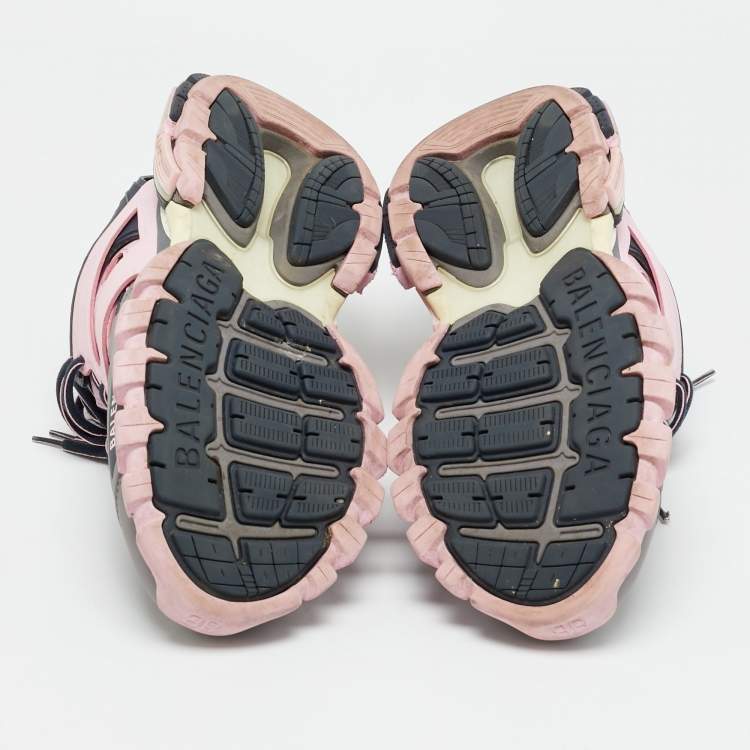 Pre Owned Balenciaga Track Size 38 Multicolor Faux Leather and Mesh Low Top Sneakers