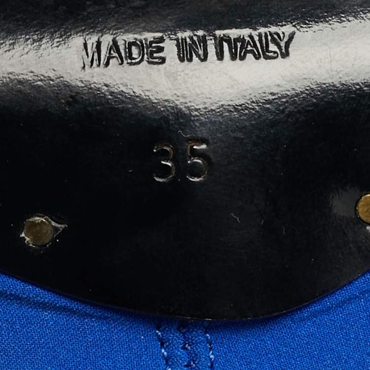 Pre Owned Balenciaga Glove Size 35 Black Leather and Neoprene Ankle Strap Sandals