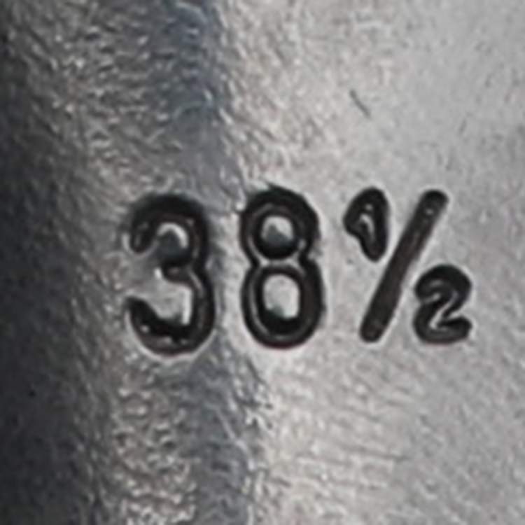 مملوكة مسبقًا Balenciaga Maillon Size 38.5 Black Lizard Leather Ankle Strap Sandals