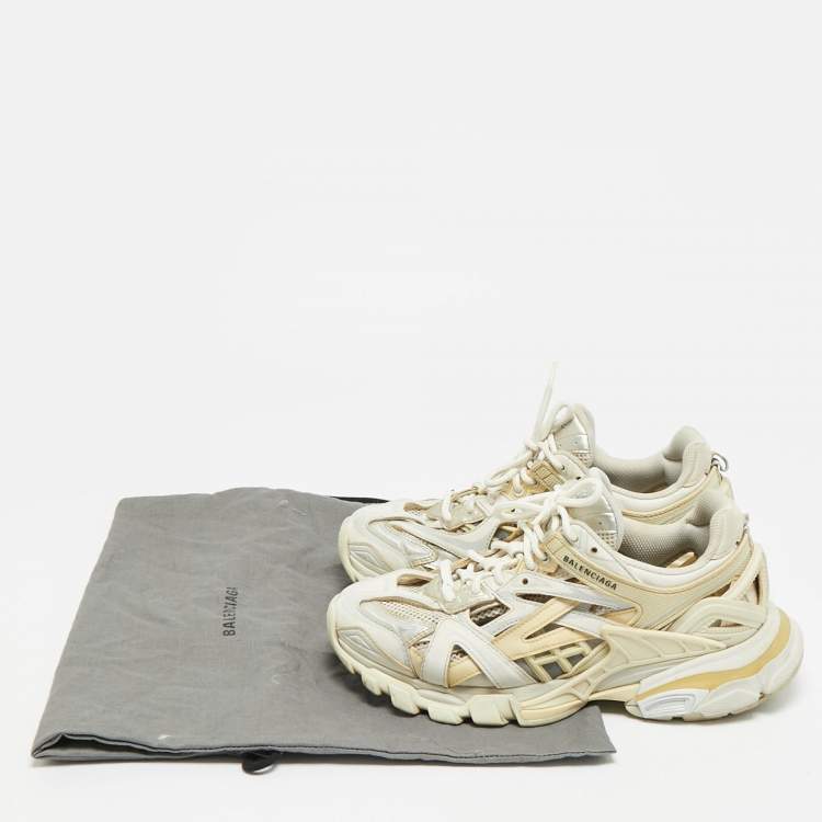 Pre Owned Balenciaga Track 2 Size 39 Multicolor Faux Leather and Mesh Low Top Sneakers