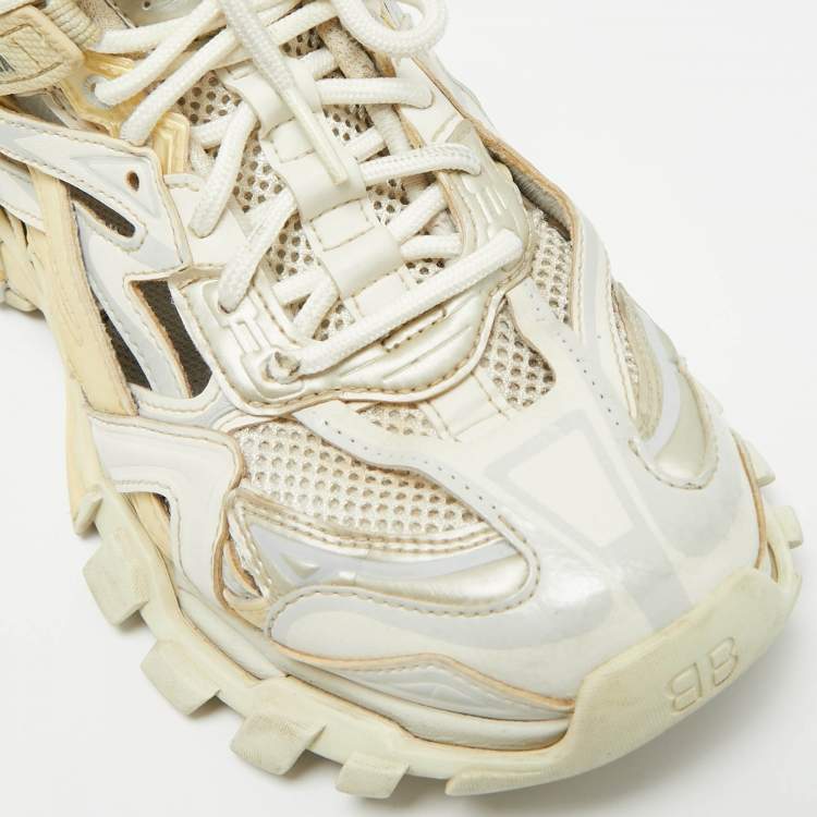 Pre Owned Balenciaga Track 2 Size 39 Multicolor Faux Leather and Mesh Low Top Sneakers