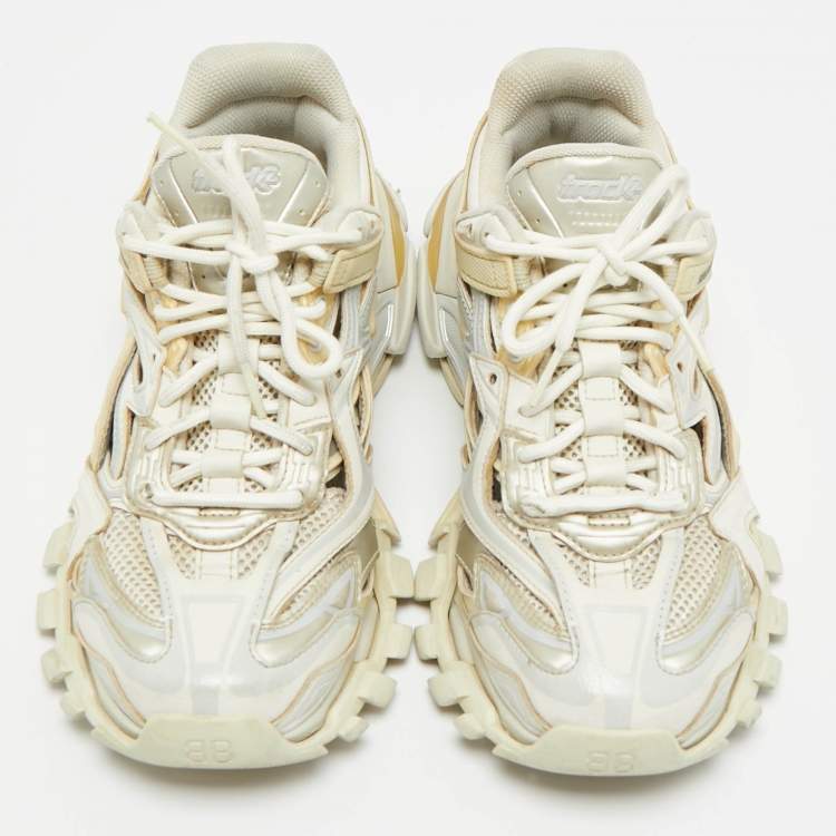 Pre Owned Balenciaga Track 2 Size 39 Multicolor Faux Leather and Mesh Low Top Sneakers
