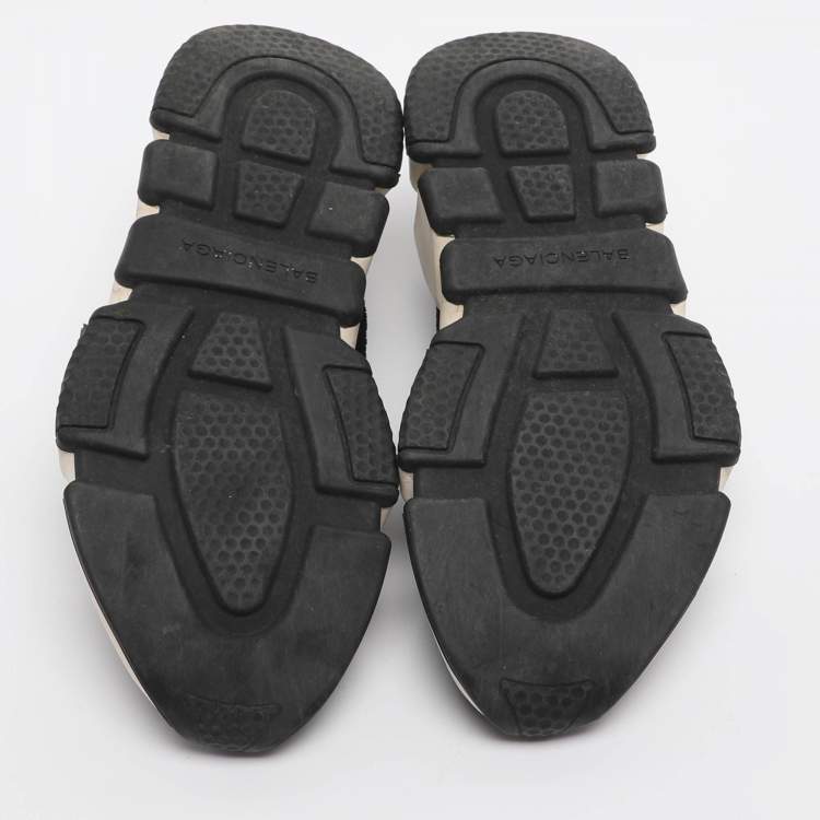 Pre Owned Balenciaga Speed Size 36 Black Knit Fabric High Top Sneakers