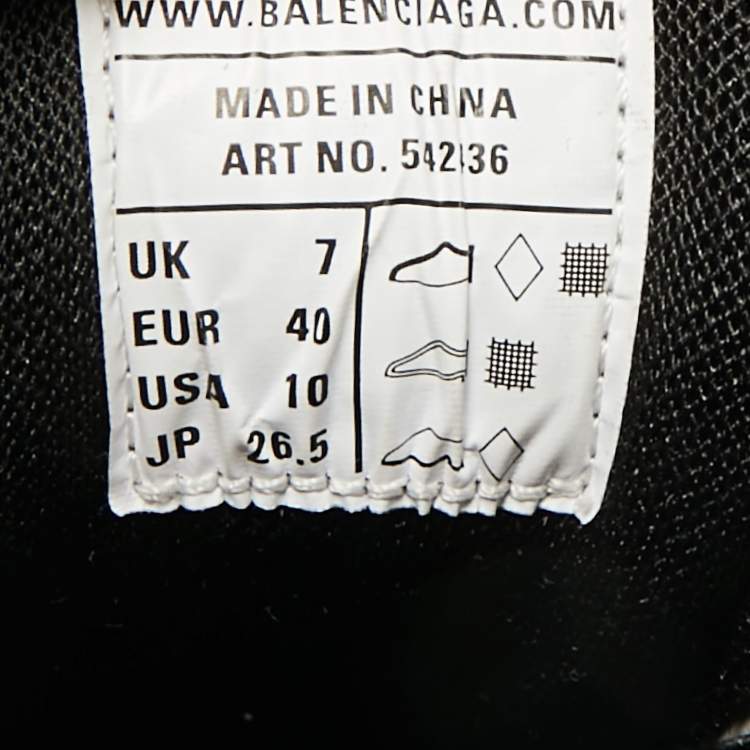 Pre Owned Balenciaga Track Size 40 White Faux Leather and Mesh Low Top Sneakers