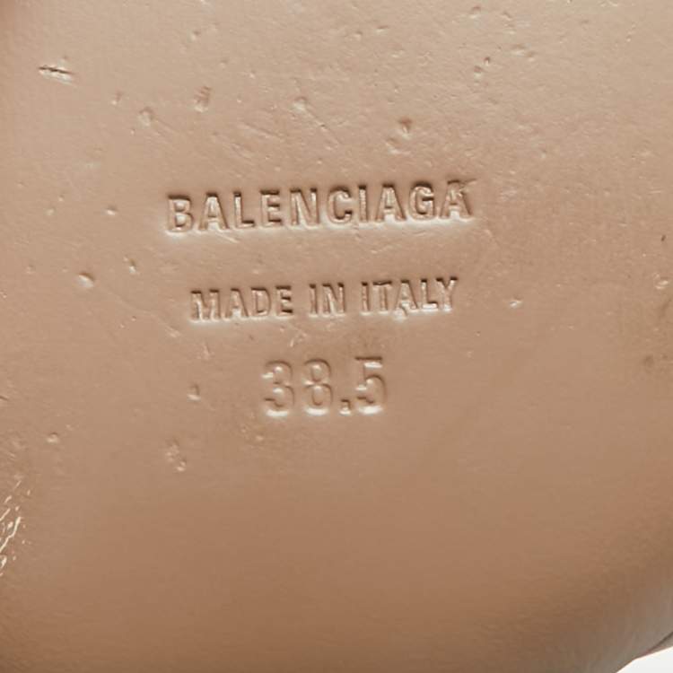 Pre Owned Balenciaga Void Size 38.5 Brown Leather D'orsay Pumps