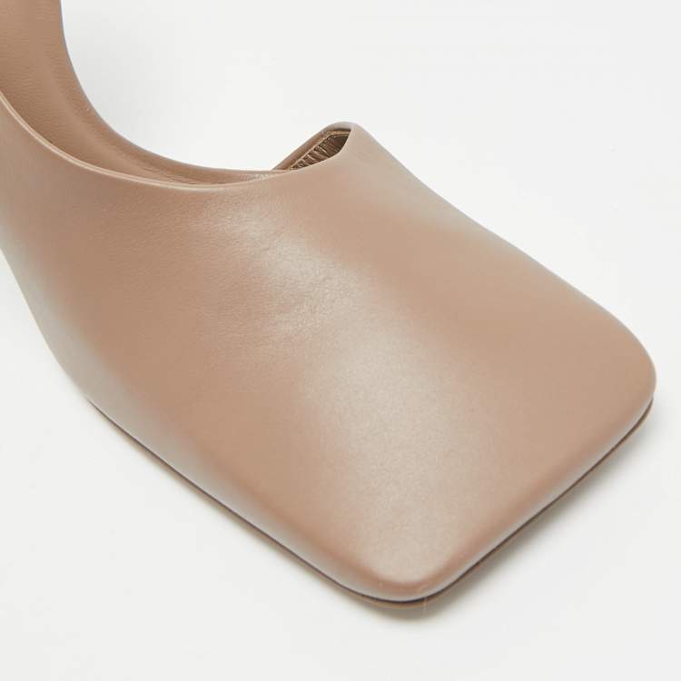 Pre Owned Balenciaga Void Size 38.5 Brown Leather D'orsay Pumps