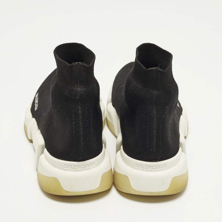 مملوكة مسبقًا Balenciaga Speed Size 39 Black Knit Fabric Slip On Sneakers