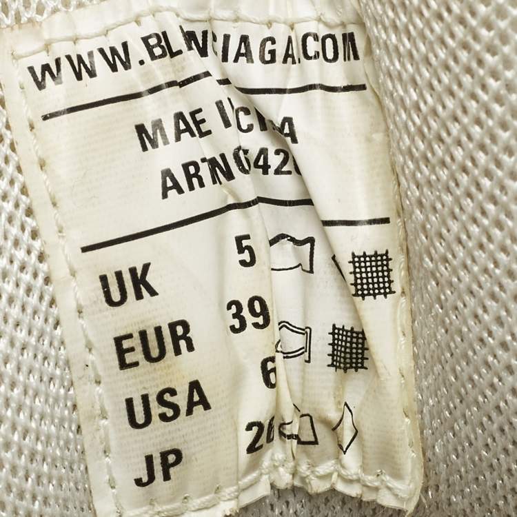 Pre Owned Balenciaga Track 2 Size 39 White/Grey Faux Leather and Mesh Low Top Sneakers