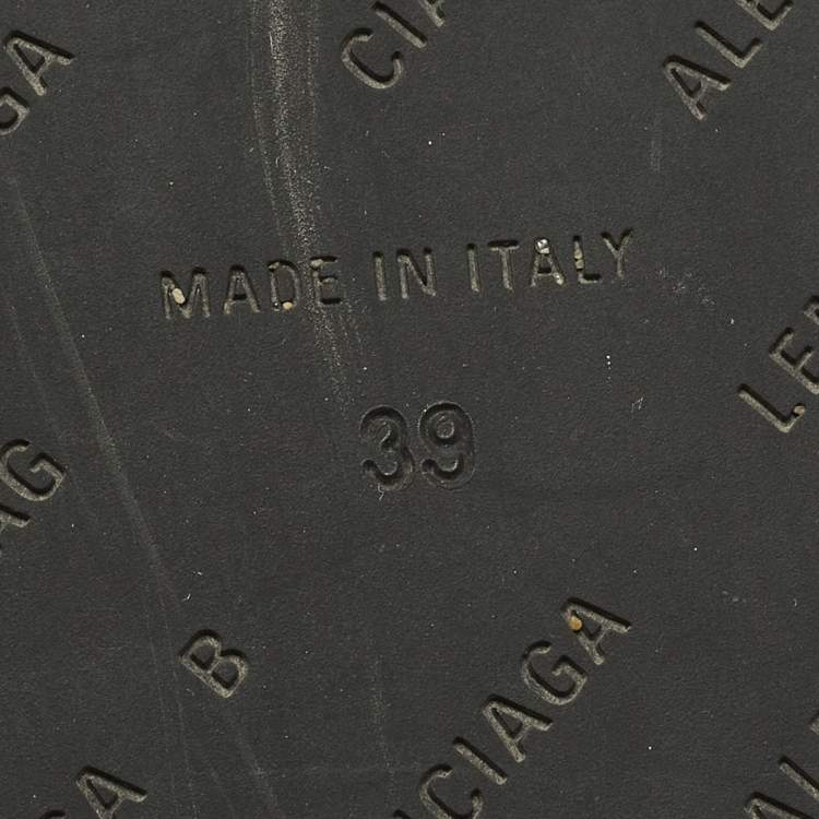 Pre Owned Balenciaga Rise Size 39 Brown Canvas Platform Sandals