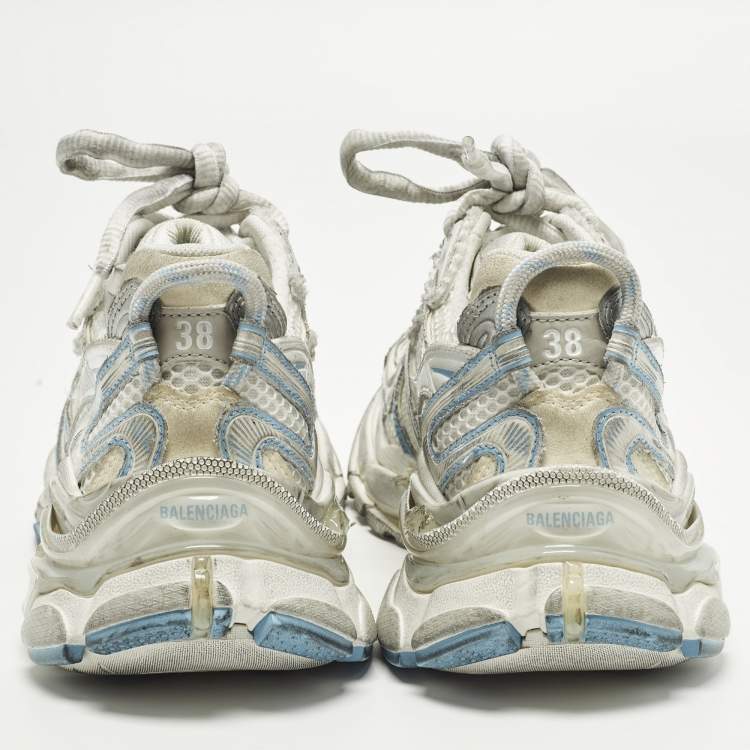 Pre Owned Balenciaga Runner 2.0 Size 38 Multicolor Faux Leather and Mesh Low Top Sneakers