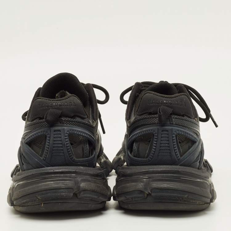 Pre Owned Balenciaga Track Size 39 Black Mesh and Rubber Lace Up Sneakers