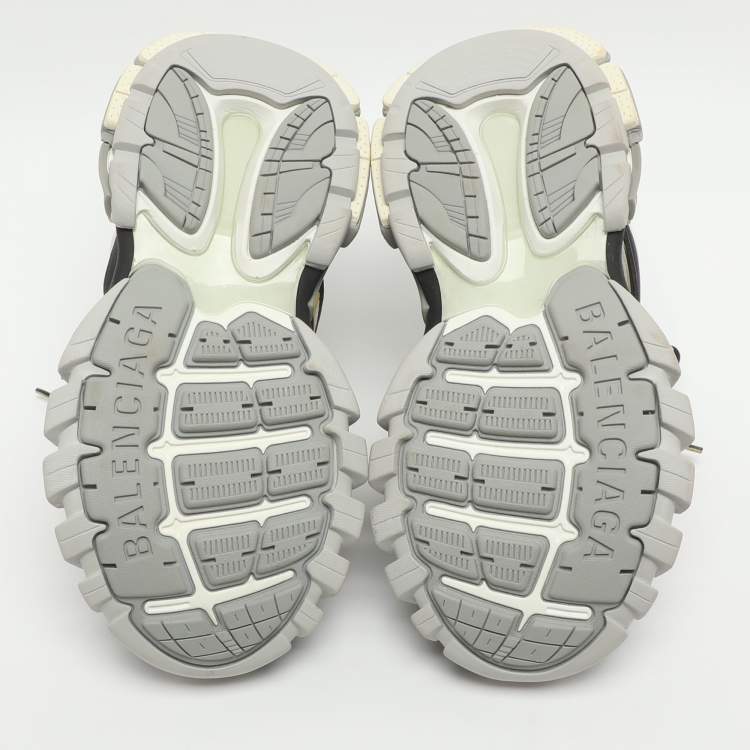 Pre Owned Balenciaga Track Size 37 Black/White Mesh and Synthetic Leather Low Top Sneakers