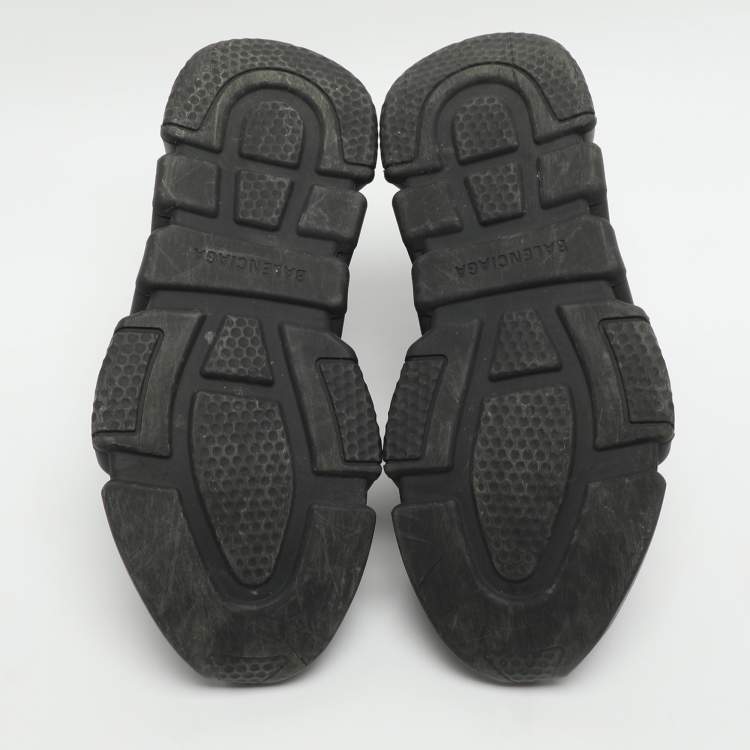 Pre Owned Balenciaga Speed Size 38 Black Knit Fabric High Top Sneakers