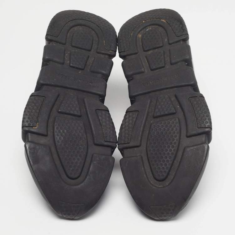 Pre Owned Balenciaga Speed Trainer Size 38 Black Knit Fabric High Top Sneakers