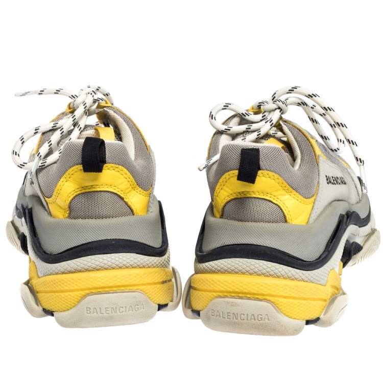 مملوكة مسبقًا Balenciaga Multicolor Leather And Mesh Triple S Low Top Sneakers Size 39