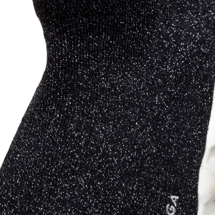 مملوكة مسبقًا Balenciaga Shimmery Black Knit Fabric Speed Trainer Sneakers Size 39