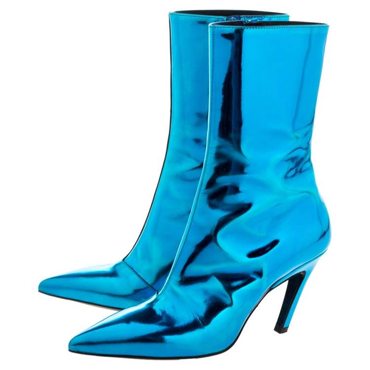 balenciaga boots womens blue