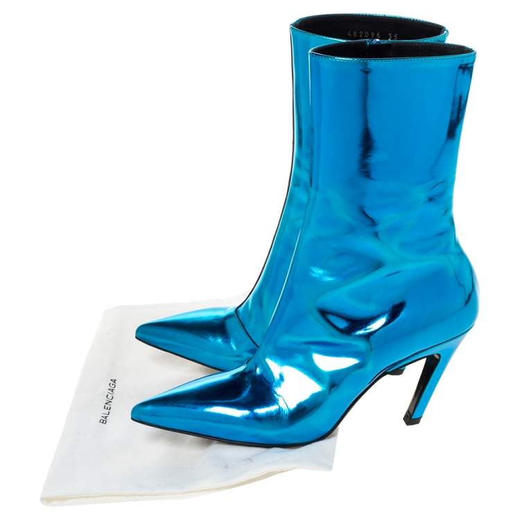 balenciaga boots womens blue