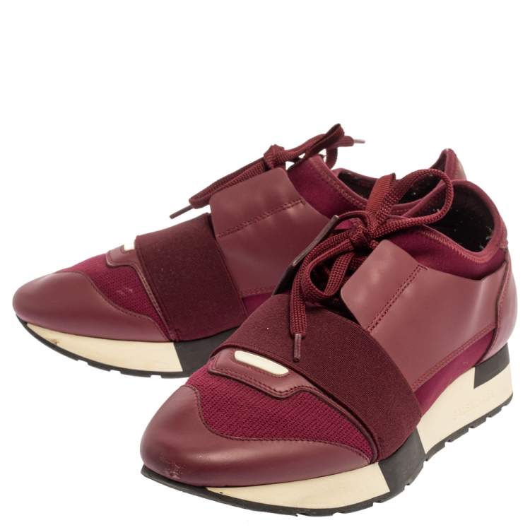 burgundy balenciaga sneakers